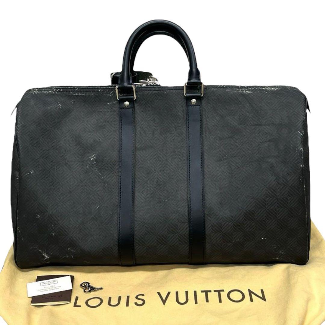 ルイヴィトン キーポル・バンドリエール45 ダミエ カーボン ボストンバッグ