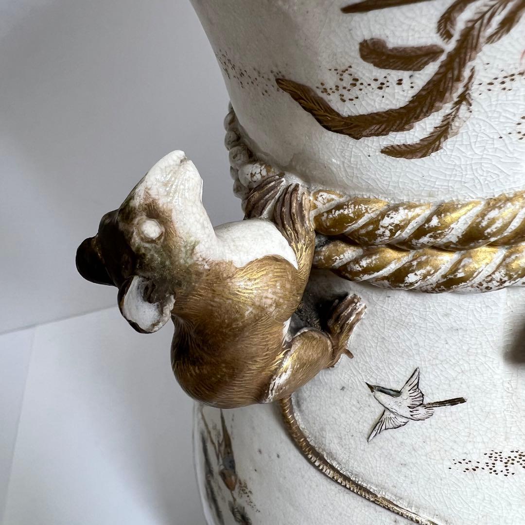 専用　明治時代　京薩摩　金彩人物画　ネズミ年　大花瓶　h36.5cm