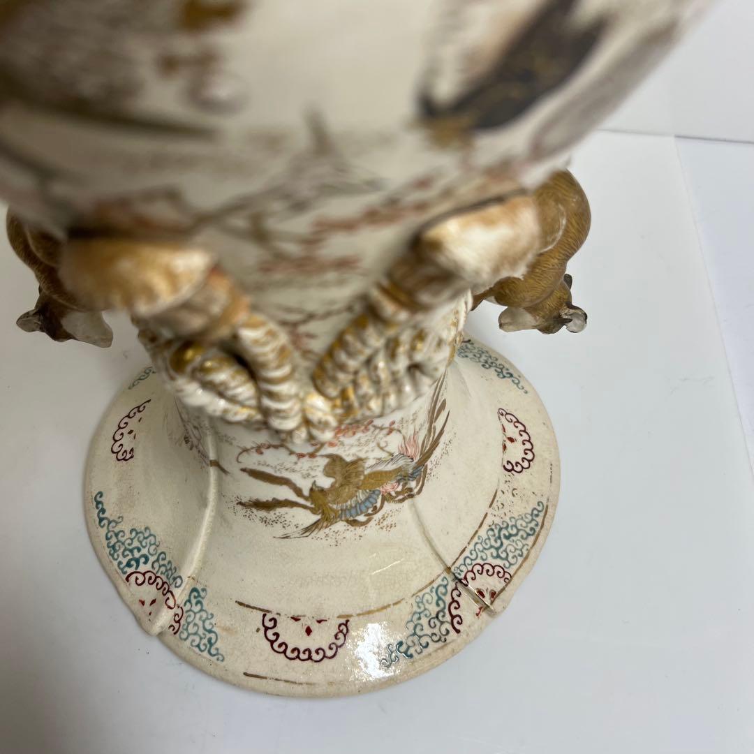 専用　明治時代　京薩摩　金彩人物画　ネズミ年　大花瓶　h36.5cm