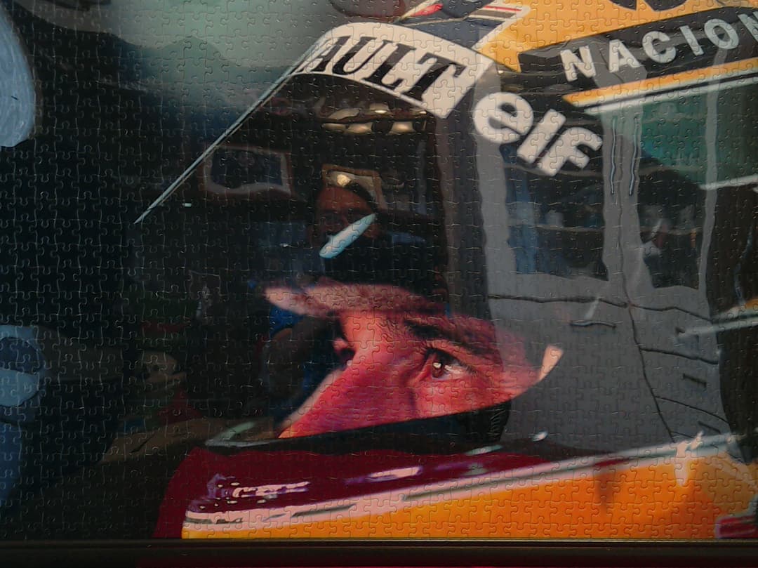 アイルトン・セナ　ジグソーパズル　フレーム付き