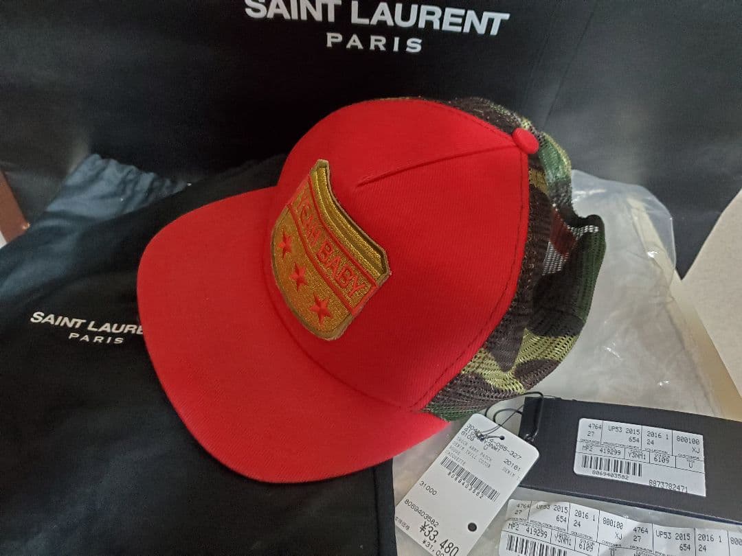 16ss saint laurent paris yeahbabyキャップ