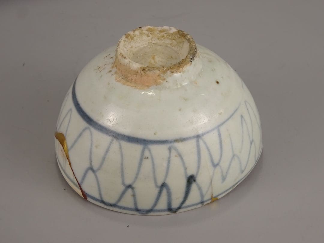 江戸時代　前期　初期伊万里　染付　網手　小碗　箱付　茶碗　酒器　片口としても