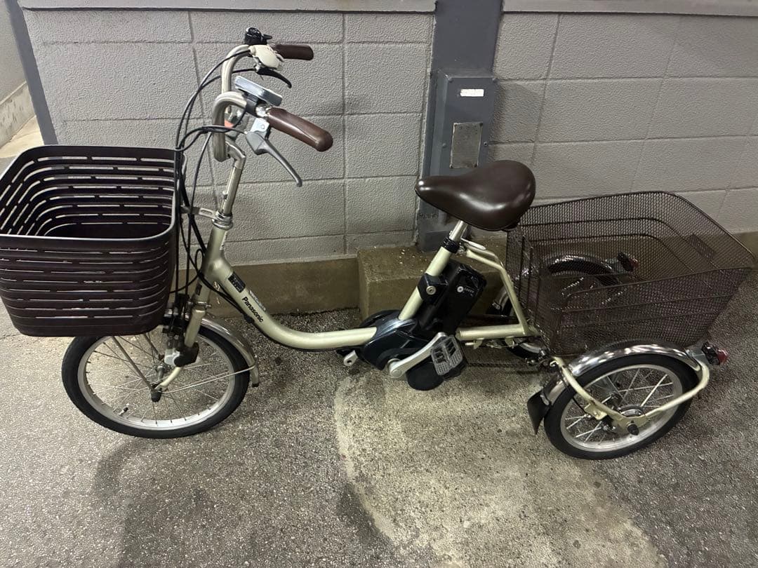 honey82　Panasonic 電動アシスト三輪車 メッシュカゴ付き