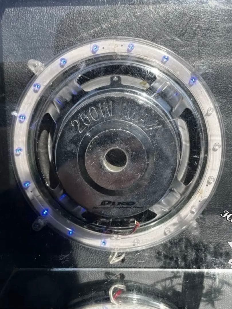 Piko 年代物ウーファー8inch LEDネオン風リング付き ターミナル抜き