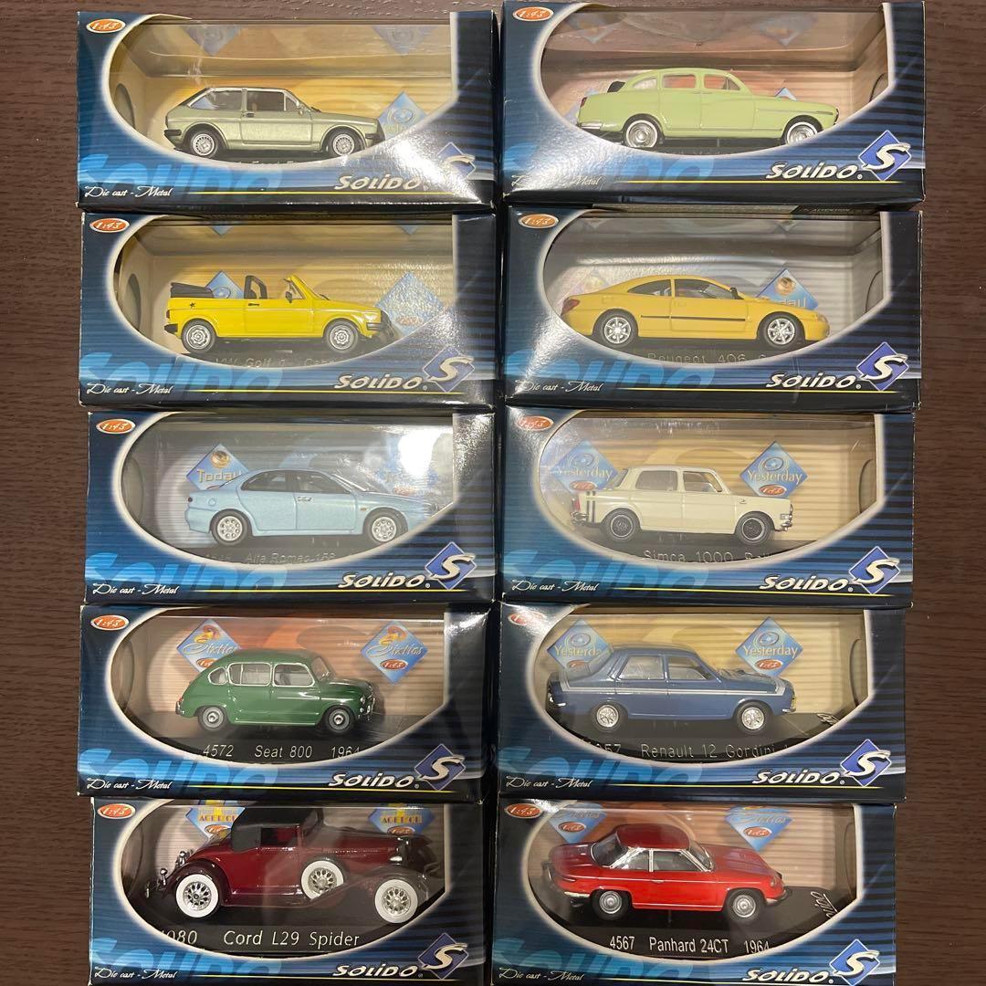 【中古】 ミニチュアカー52個セット　Solido　(1個箱無し) 1:43
