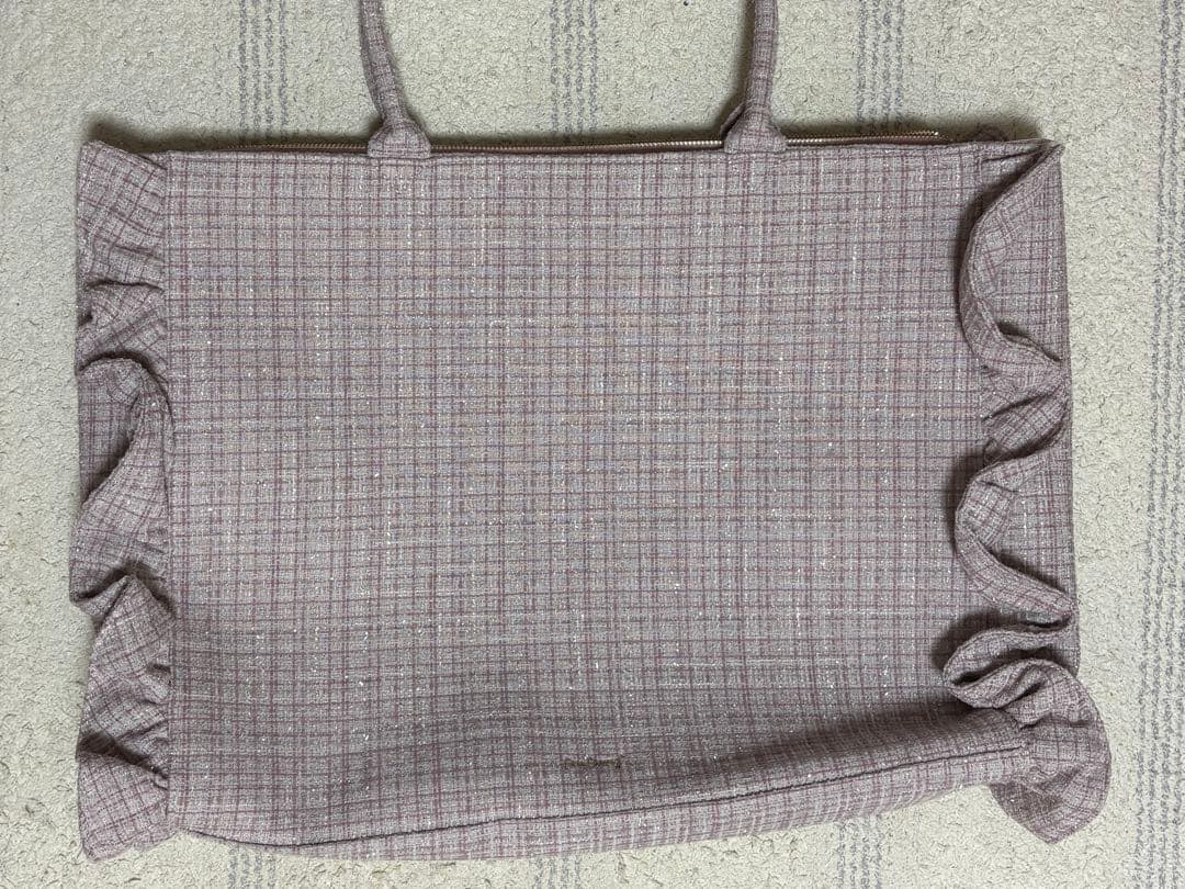 FUKUYA パレットリリーツイードバッグ　ビジューリボン ピンク 痛バ A3