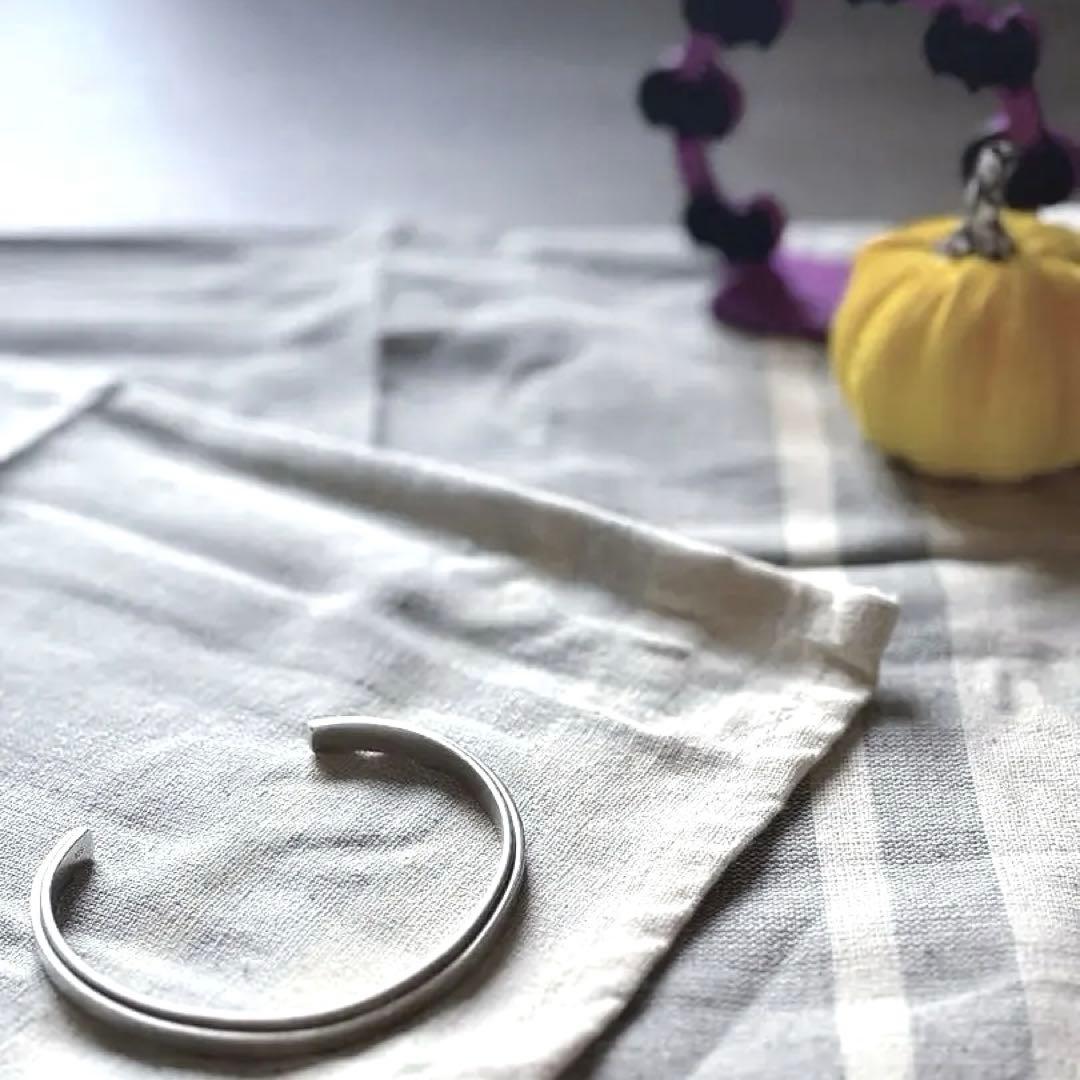 カレンシルバー カレン族 シルバーバングル 細身バングル 高純度98% シンプル