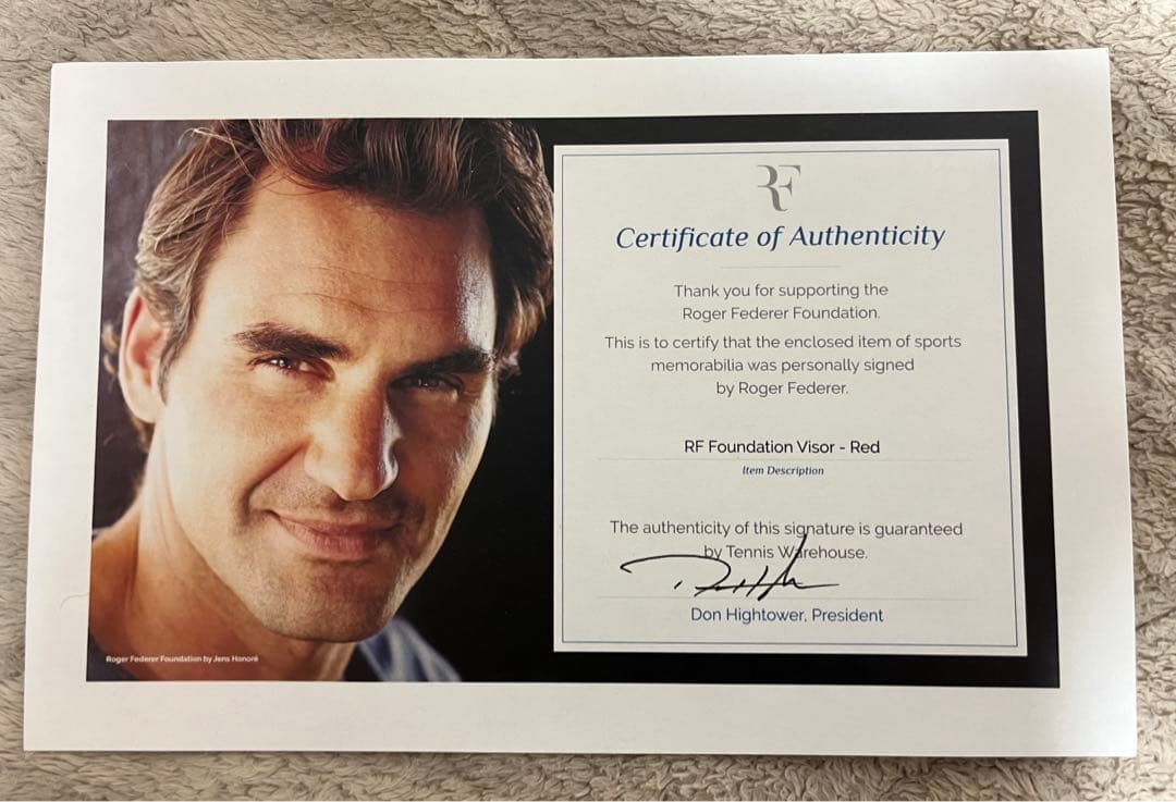 記念グッズ NIKE RF FOUNDATION AUTOGRAPH VISOR RED