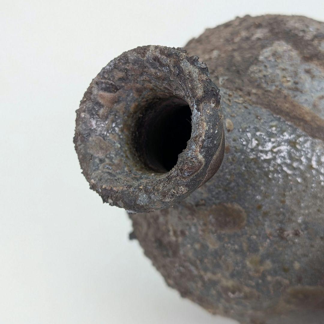 難波正己 備前焼 窯変徳利 共箱栞 酒器 食器 とっくり 一輪挿し花入 花器