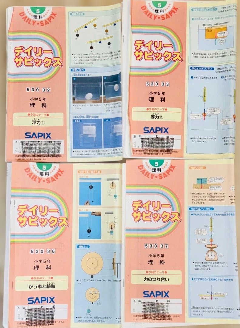 SAPIX サピックス 小5 理科 テキスト