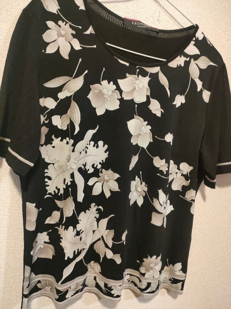 e7 超美品　LEONARD　レオナール　カットソー　　トップス　42 カンカン