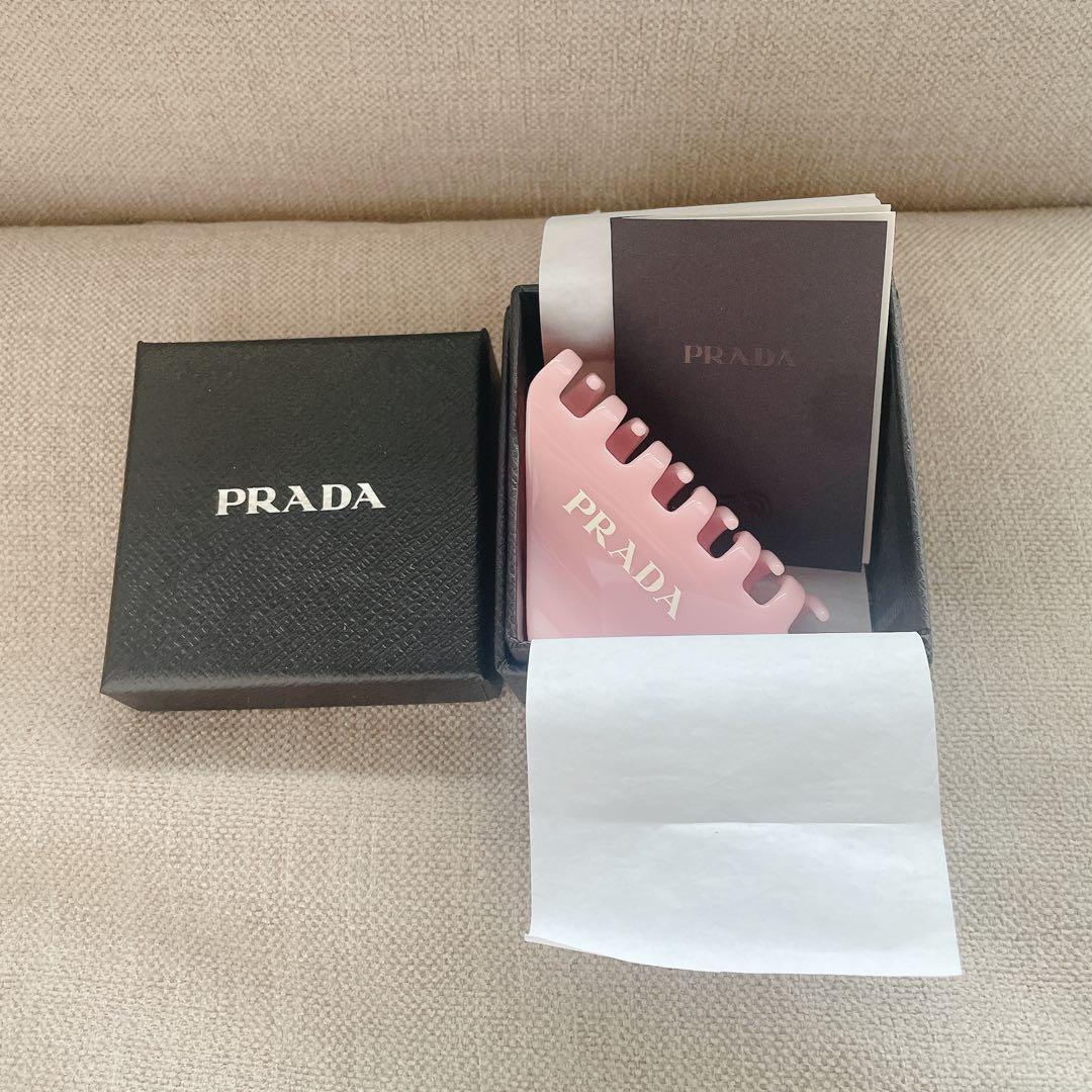 新品　PRADA プレックス　ヘアクリップ　ピンク
