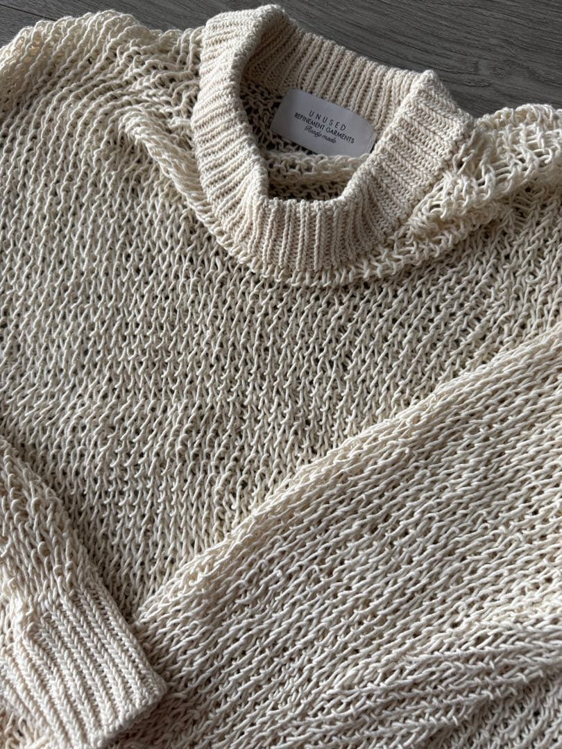 unused 25ss ダメージニット　コットン　サイズ3 アンユーズド　新品