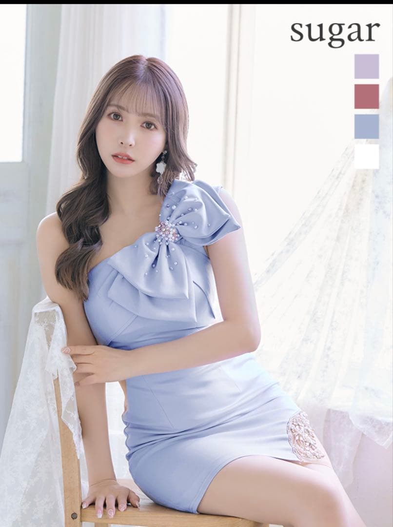 angelRワンショルダー ドレス ブルー