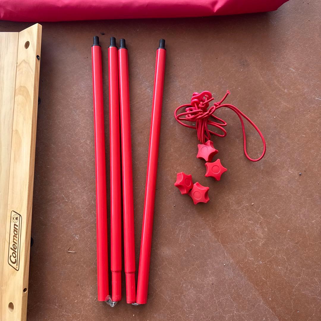 【値下げ】Coleman(コールマン) アウトドアワゴンウッドロールテーブル