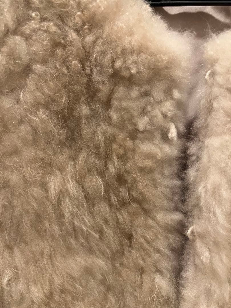 u-big ファー　ベスト　ベージュ