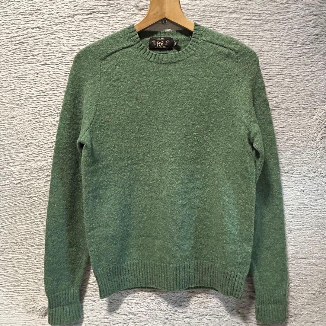 RRL ダブルアールエル　エルボーパッチウールセーター　XS ポロラルフローレン