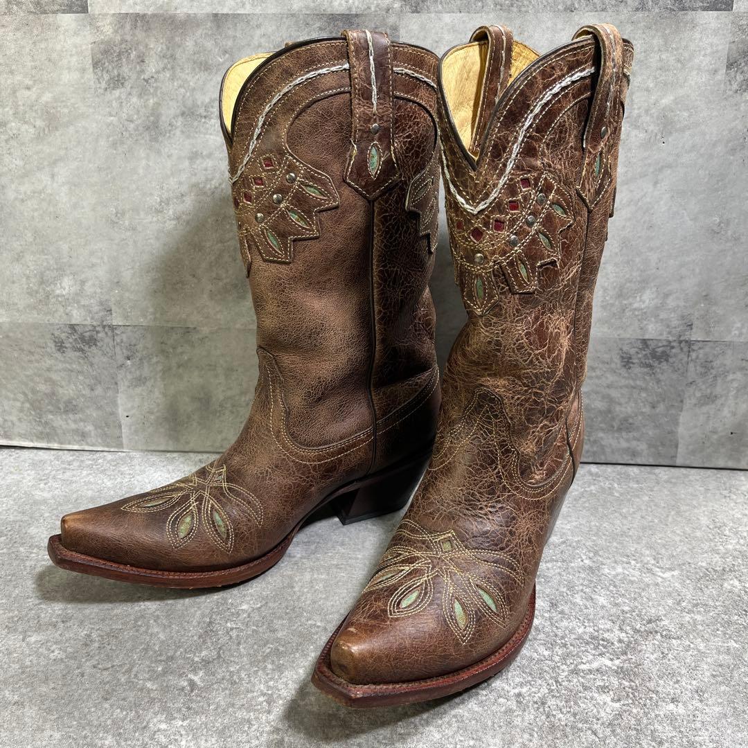 Tony Lama トニーラマ　ウエスタンブーツ　8B　本革 24.5cm相当