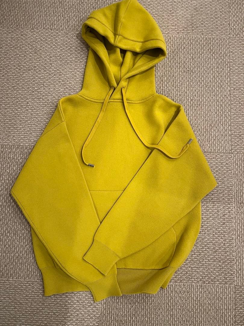 CABaN コットンカシミヤ パーカ　イエロー