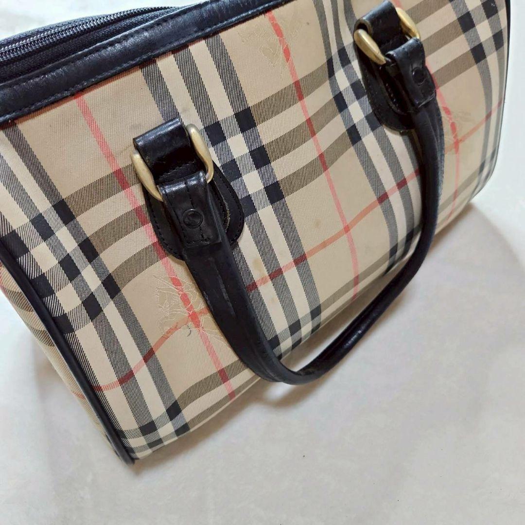 Burberrys バーバリーズ ノバチェック ハンドバッグ ホースロゴ レトロ