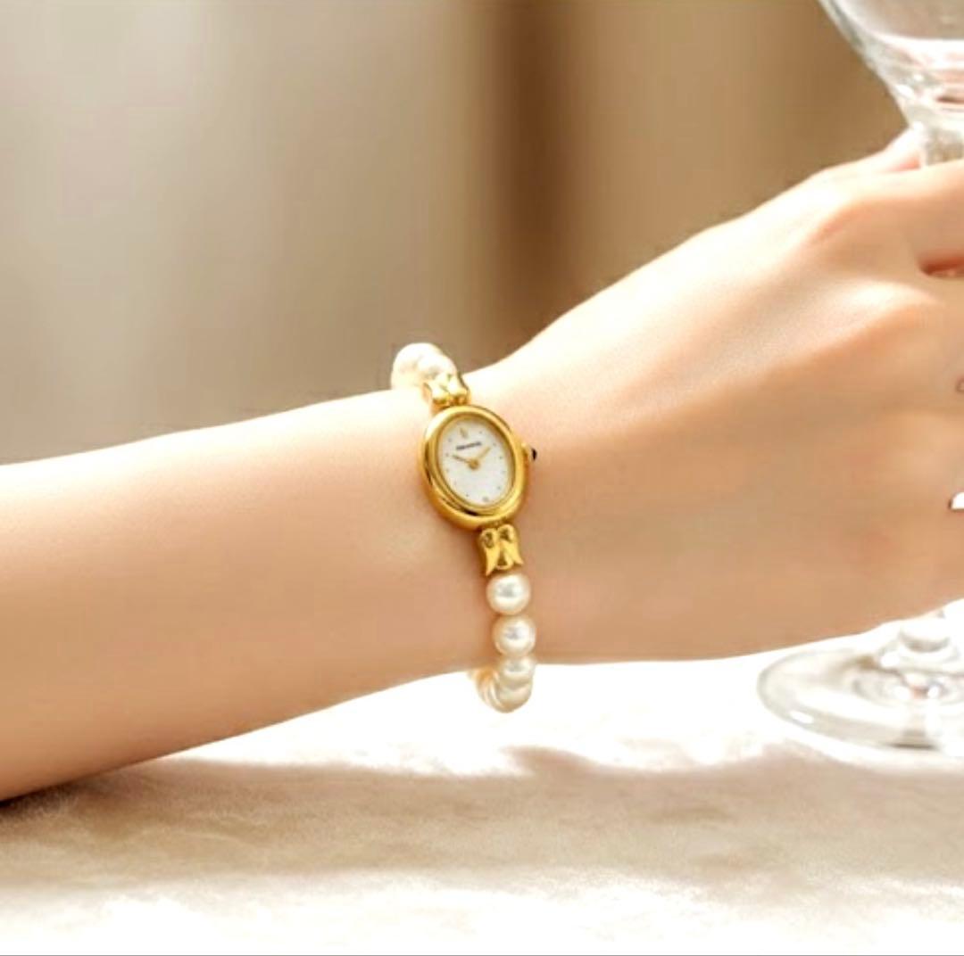 日本が世界に誇る真珠の名門「ミキモト」のパールブレスレット腕時計 卒業式入学式に