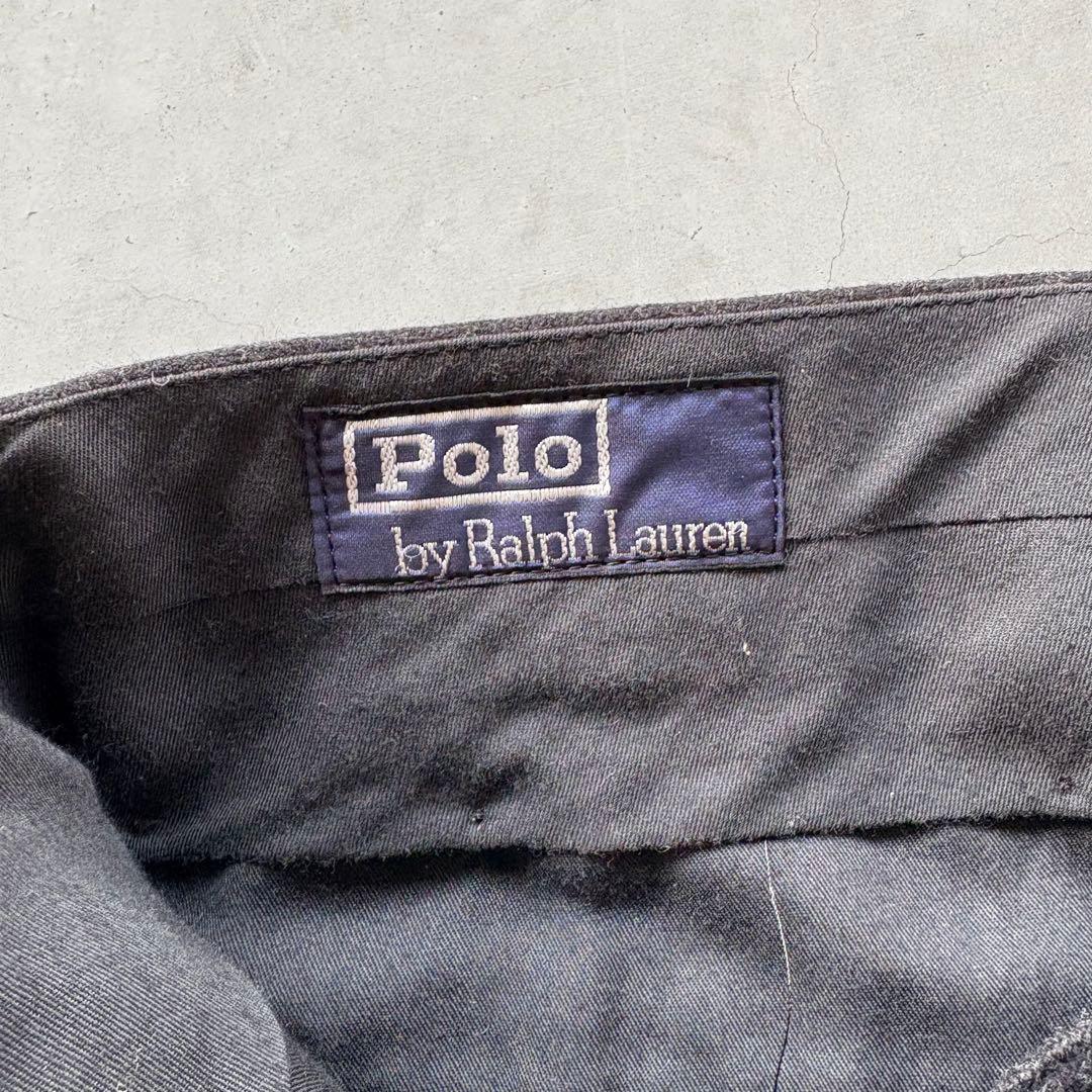 90s Polo Ralph Lauren ウール　ワイドスラックス　タック入り