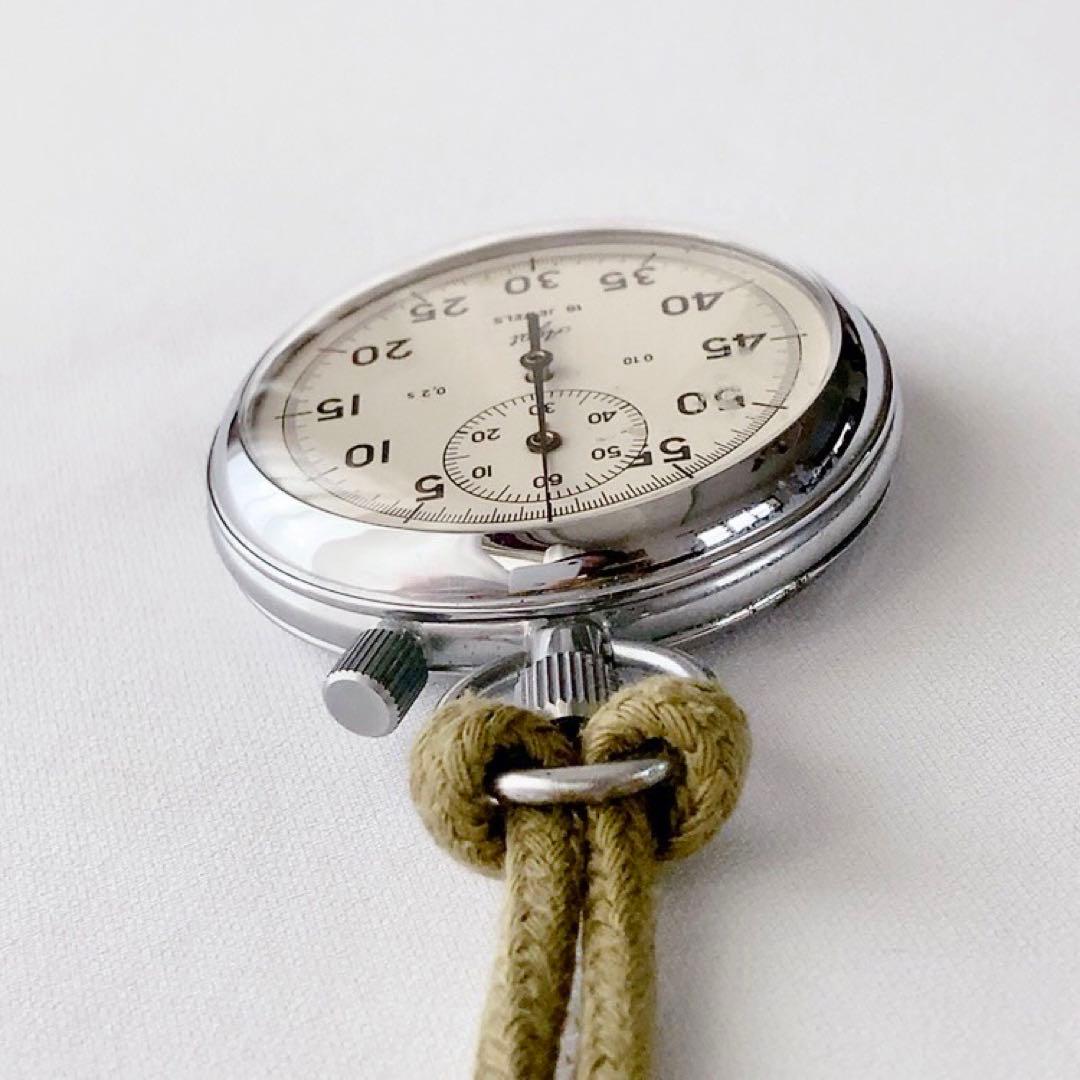 ビンテージ　Agat CCCP 旧ソ連製　16石手巻き式ストップウォッチ　稀少♪