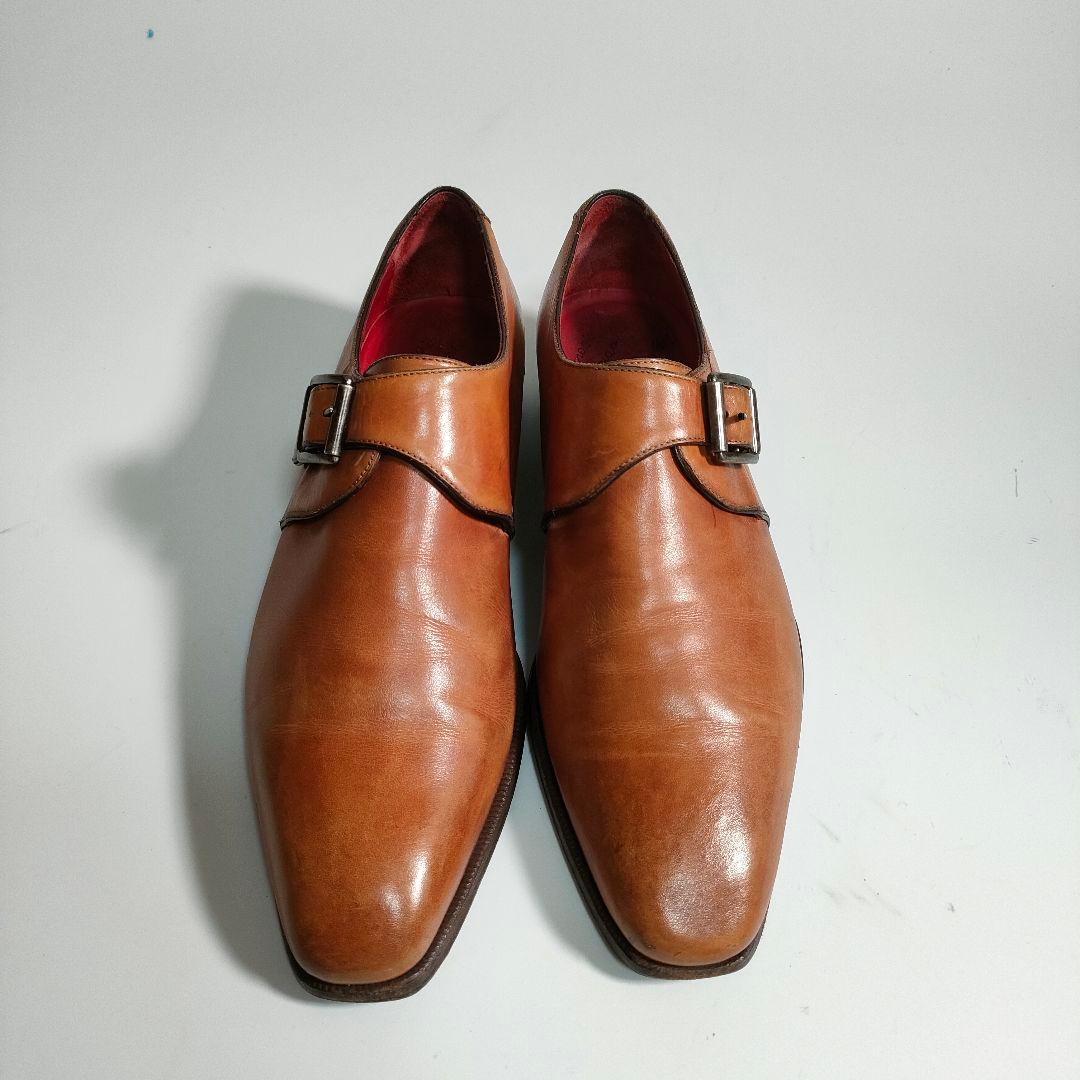 Dafino モンクストラップ 39 茶 イタリア製 ダフィーノ