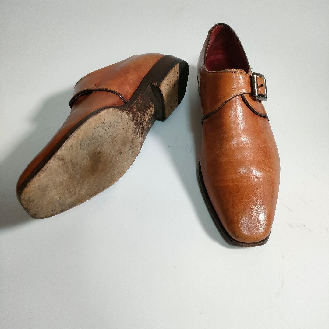 Dafino モンクストラップ 39 茶 イタリア製 ダフィーノ