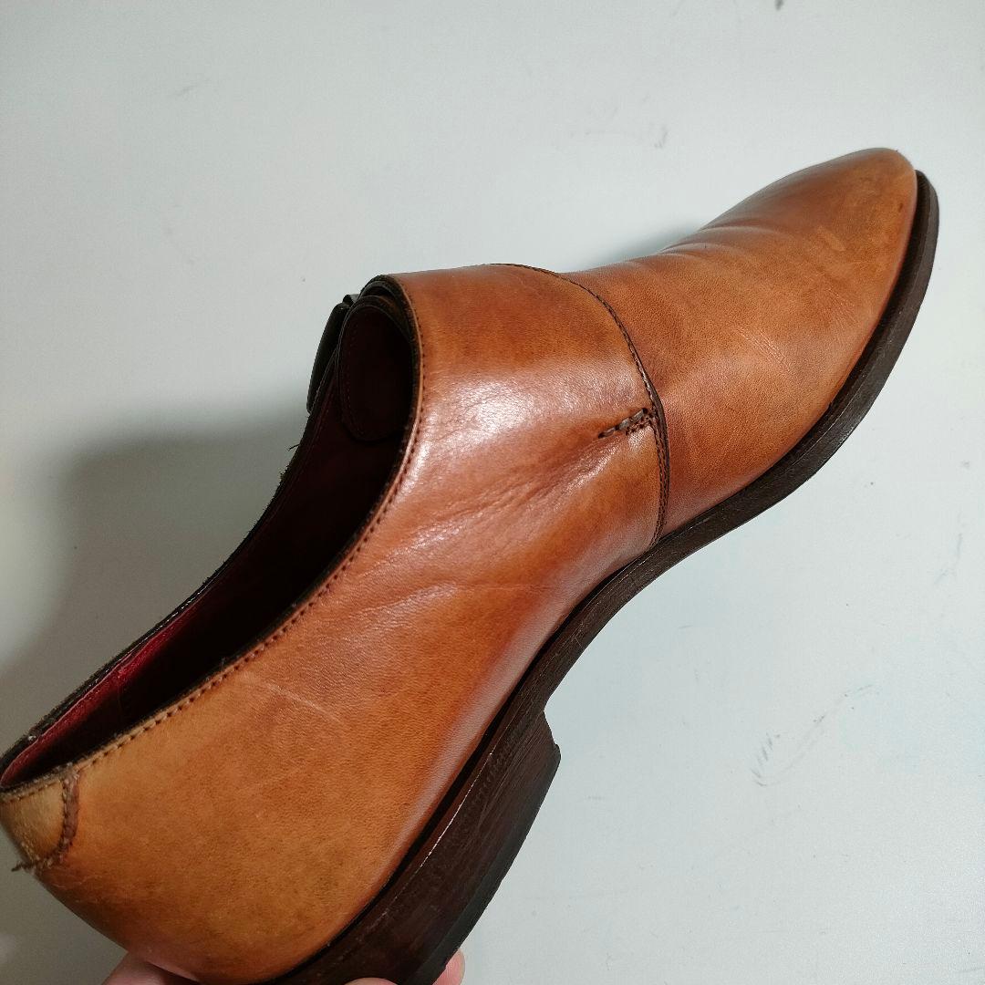 Dafino モンクストラップ 39 茶 イタリア製 ダフィーノ