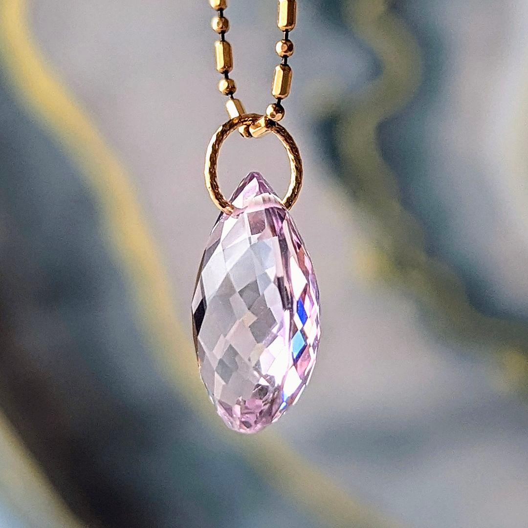 ♢N♢K18 大粒ローズドフランス ネックレスチャーム ペンダントトップ