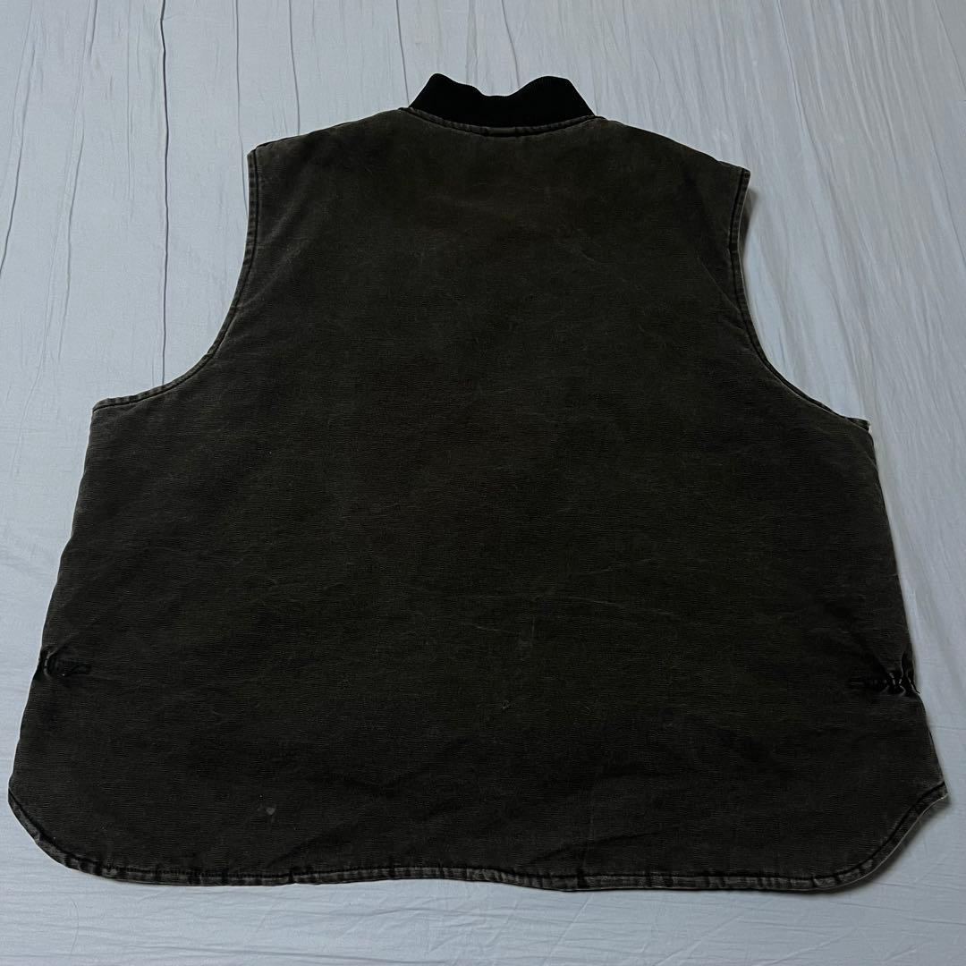 J*J様 カーハート　ダックベスト　腰ゴム　フェードブラック　USA製　80s