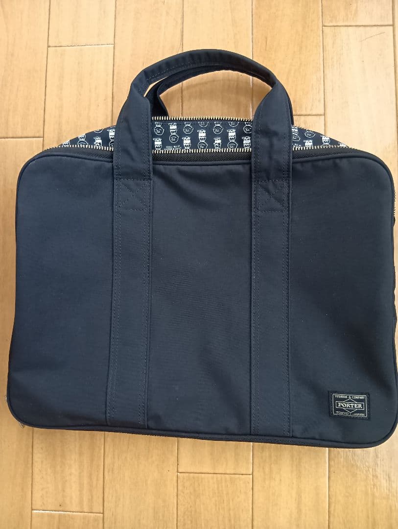 PORTER ブラックビジネスバッグ　スヌーピーコラボ