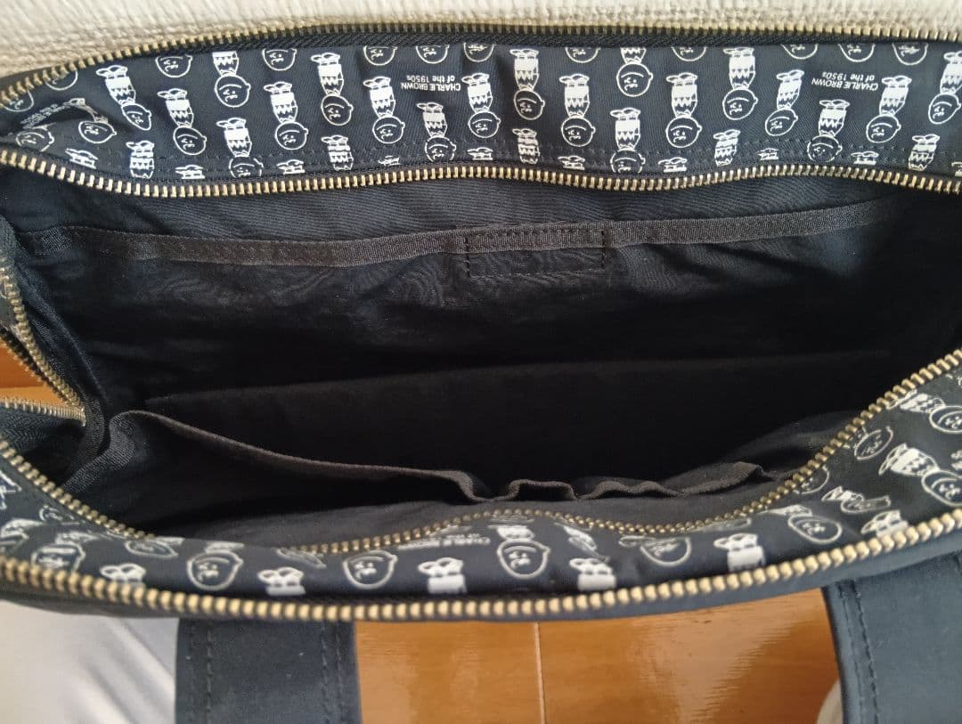 PORTER ブラックビジネスバッグ　スヌーピーコラボ