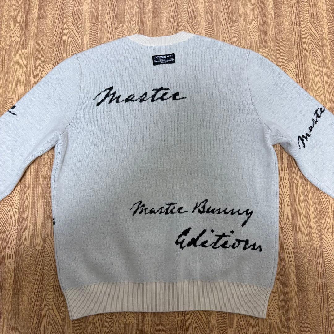 マスターバニーエディション ニット セーター 総柄 白 黒 サイズ5