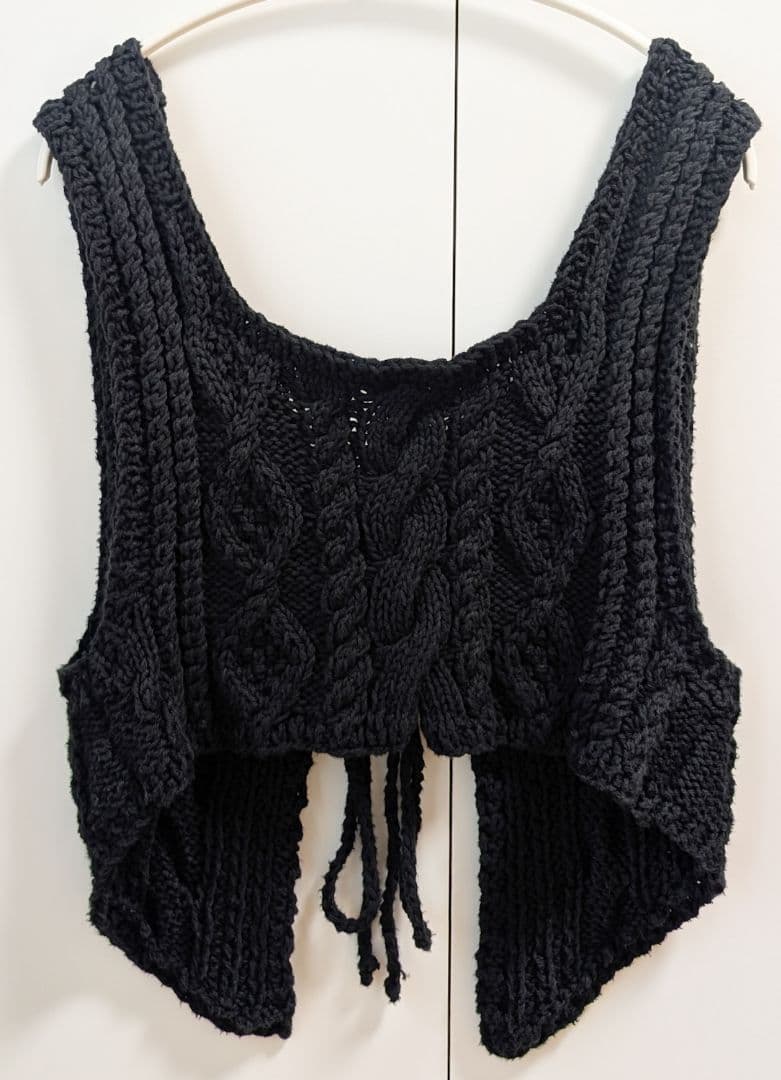 Ajwain HAND KNIT cotton vest ニット ベスト