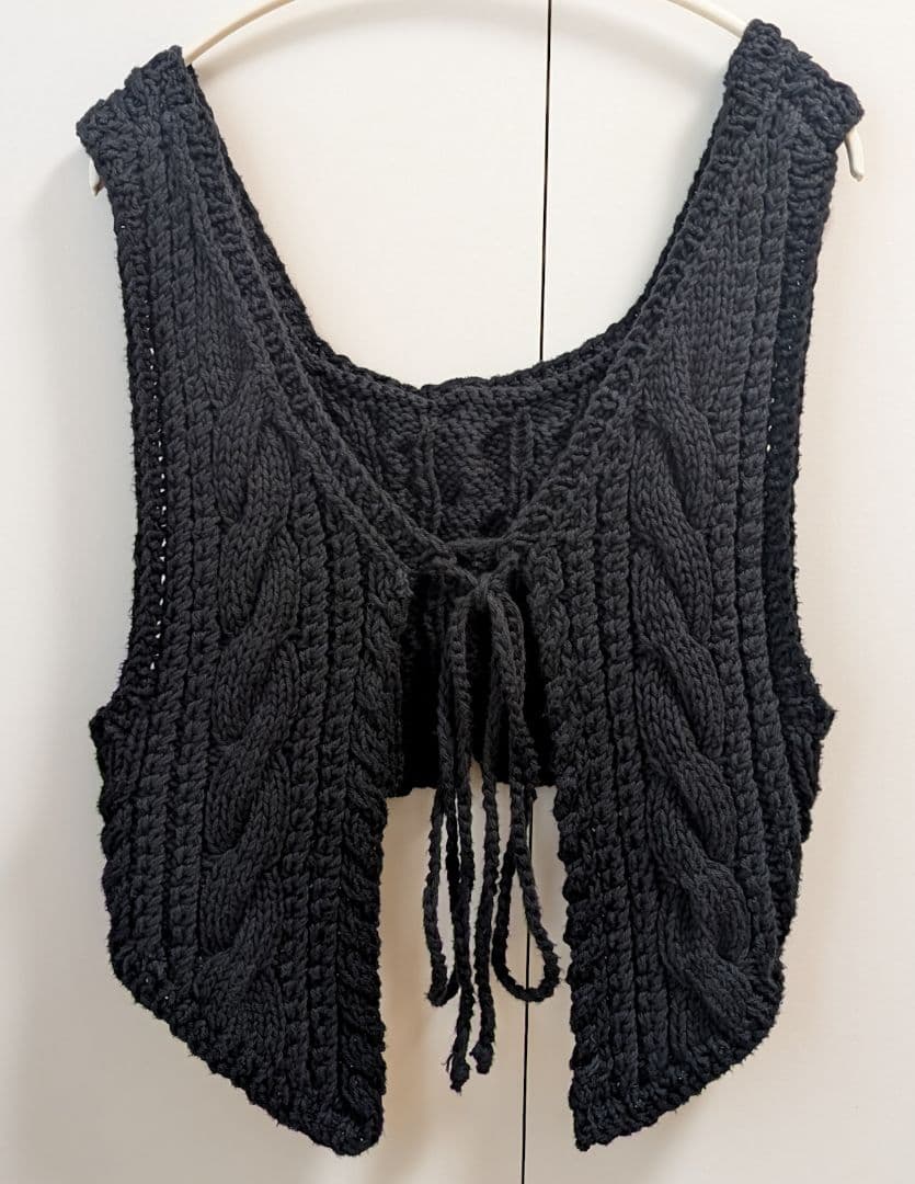 Ajwain HAND KNIT cotton vest ニット ベスト