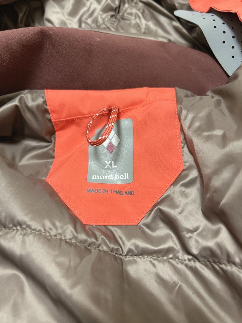 montbell xlサイズ オレンジジャケット ネイビー パンツセット