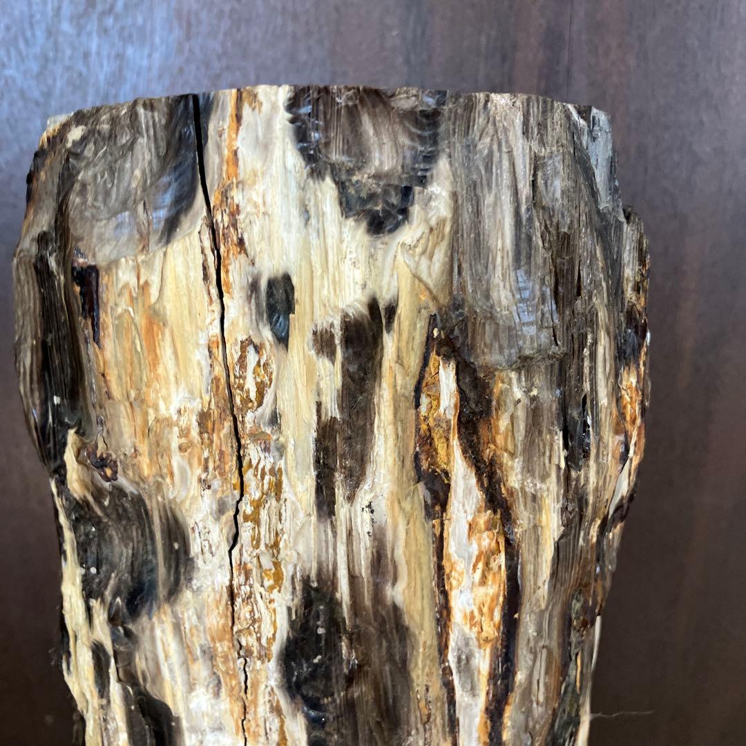 E-4 昭和レトロ 珪化木 化石 木の化石 鑑賞石 置物 飾り インテリア