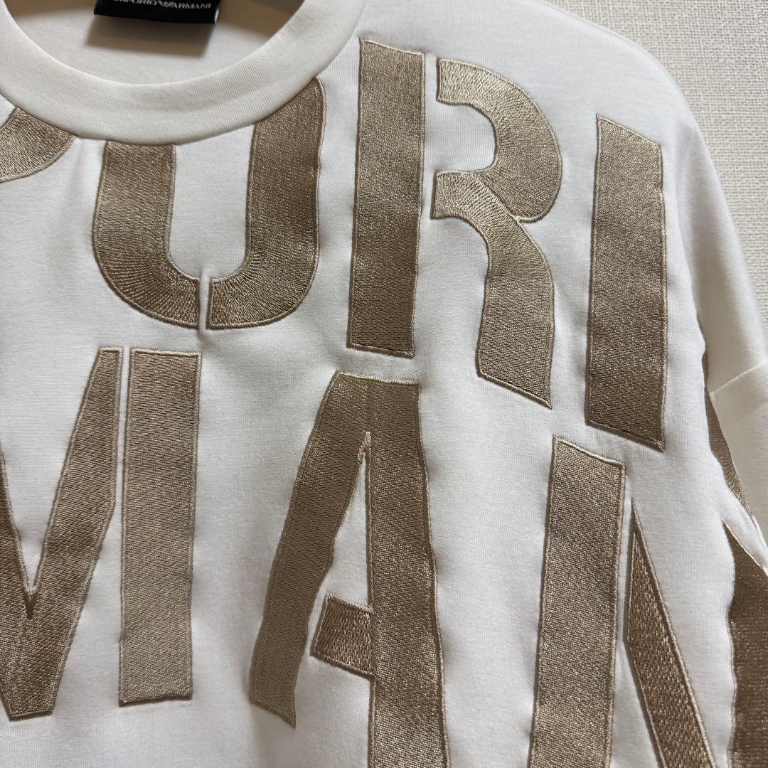 【お値下げ】EMPORIO ARMANI ホワイト トレーナー Lサイズ