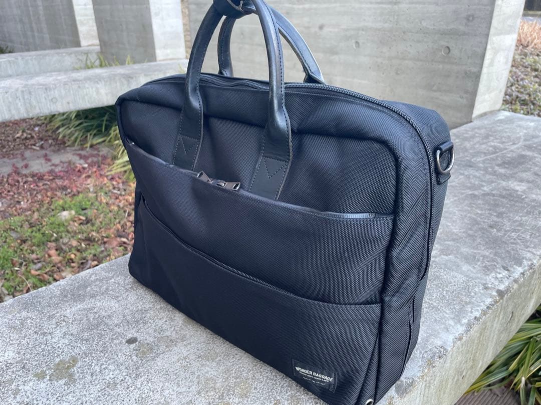 【美品】WONDER BAGGAGEビジネスバッグ　3way ブラック
