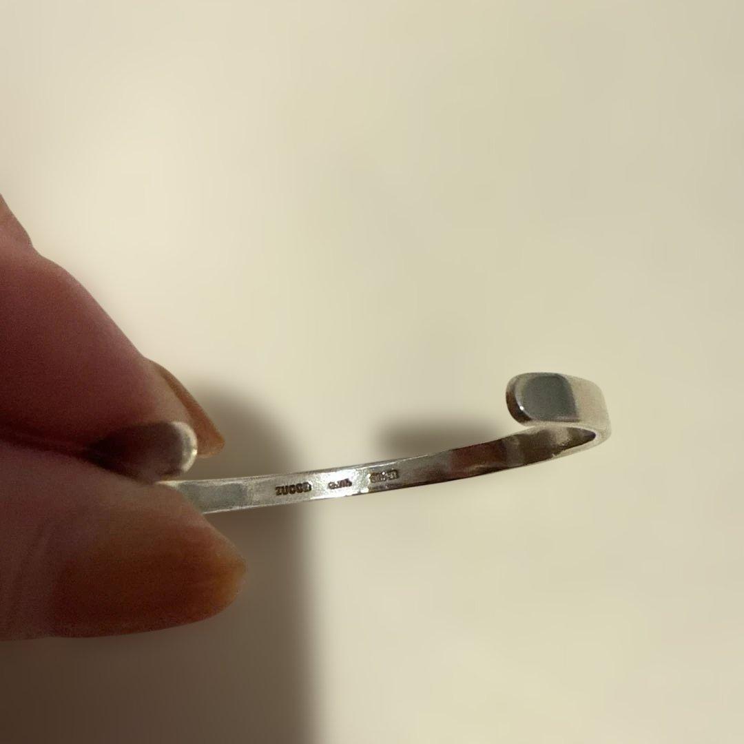 e.m.スタッズ シルバーバングル