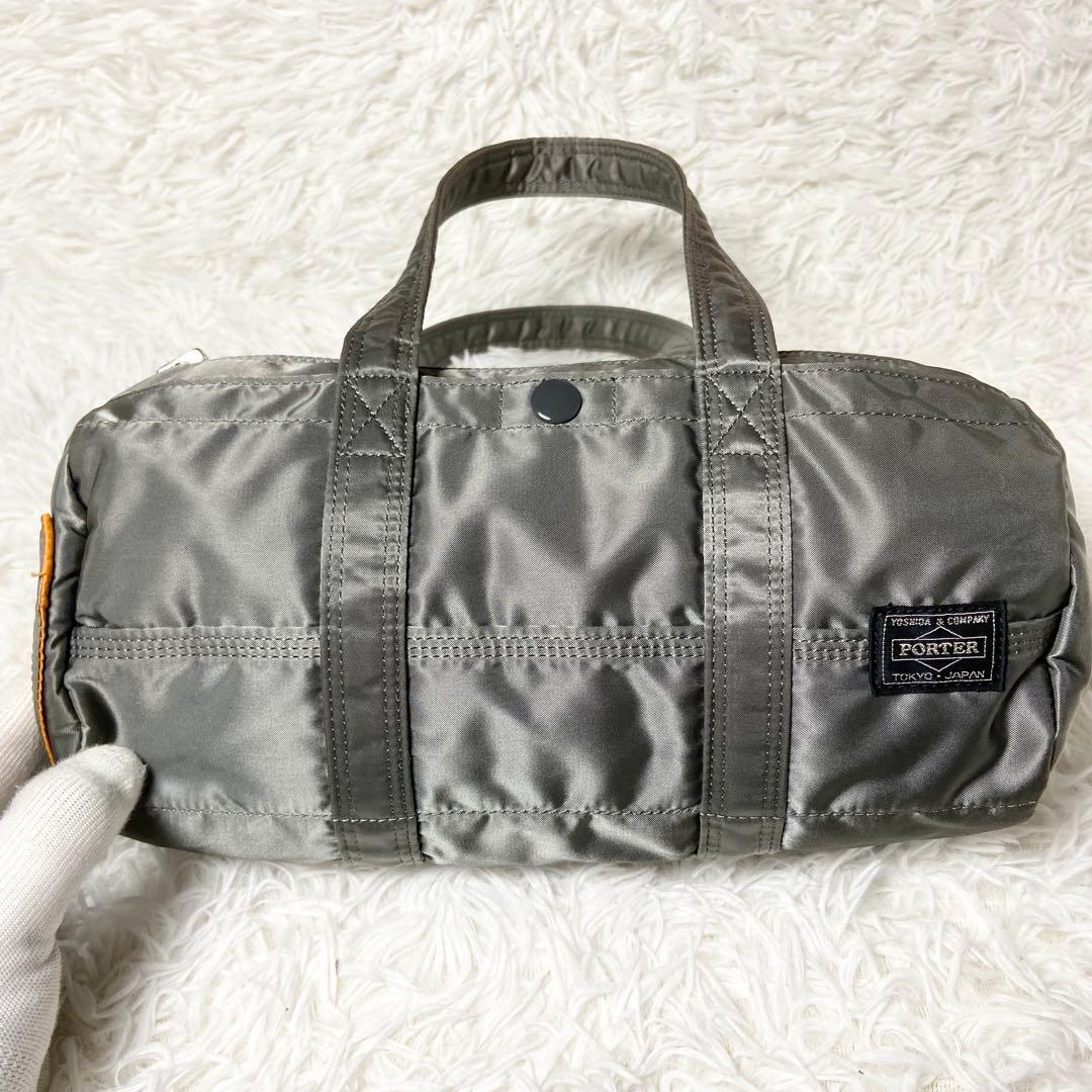 未使用級 ポーター タンカー ダッフル ミニボストンバッグ Sサイズ シルバー