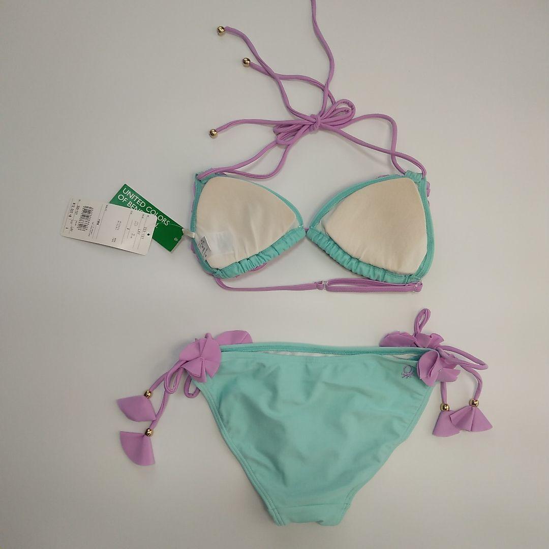 【定価14300円】ベネトン フラワーモチーフ三角ビキニ LAV