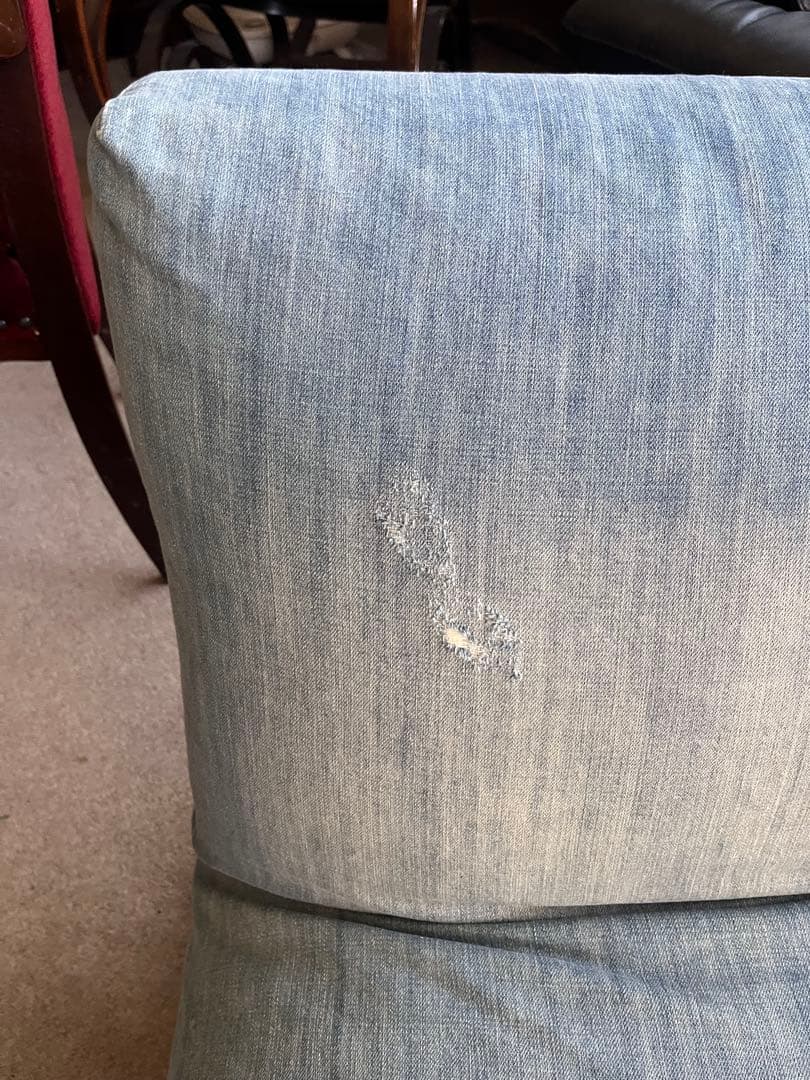 PM　ジャーナルスタンダードファニチャー　1人掛ソファー　デニム　ブルー