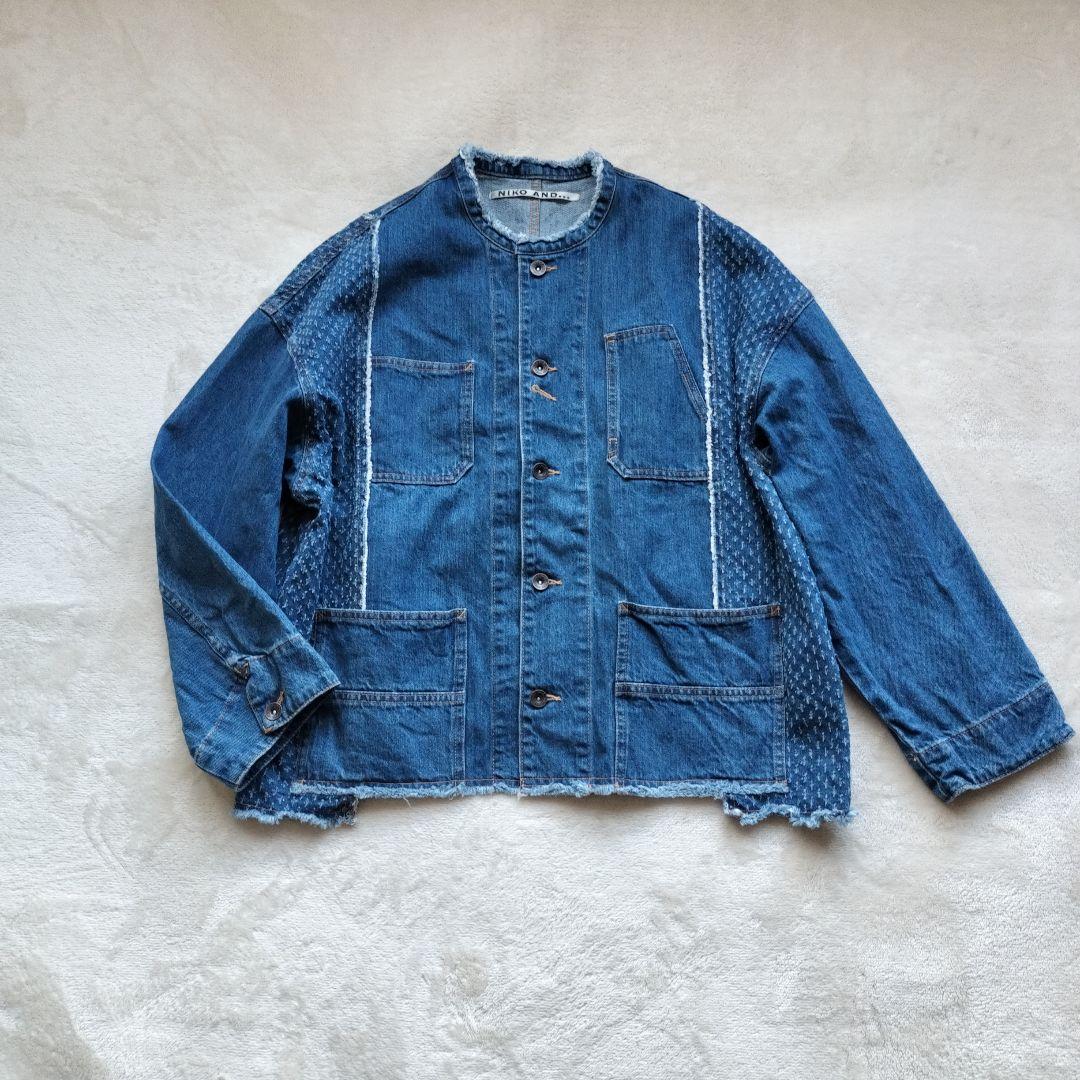 完売品 2025年 ニコアンド リメイクカバーオール デニムジャケット