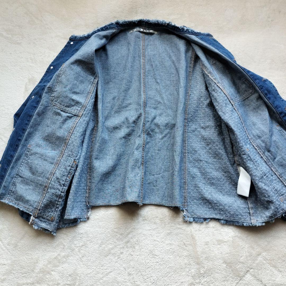 完売品 2025年 ニコアンド リメイクカバーオール デニムジャケット