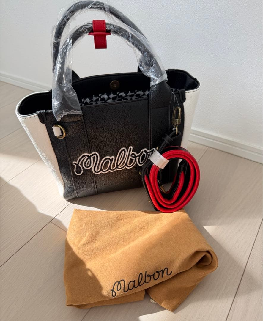 即日発Malbon Golf トートバッグ ゴルフバッグ2WAY ショルダー付