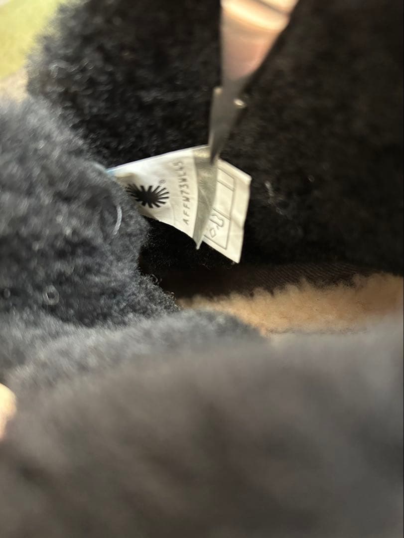 UGG アグ ムートンブーツ ショートブーツ レースアップ ブラック 23.5