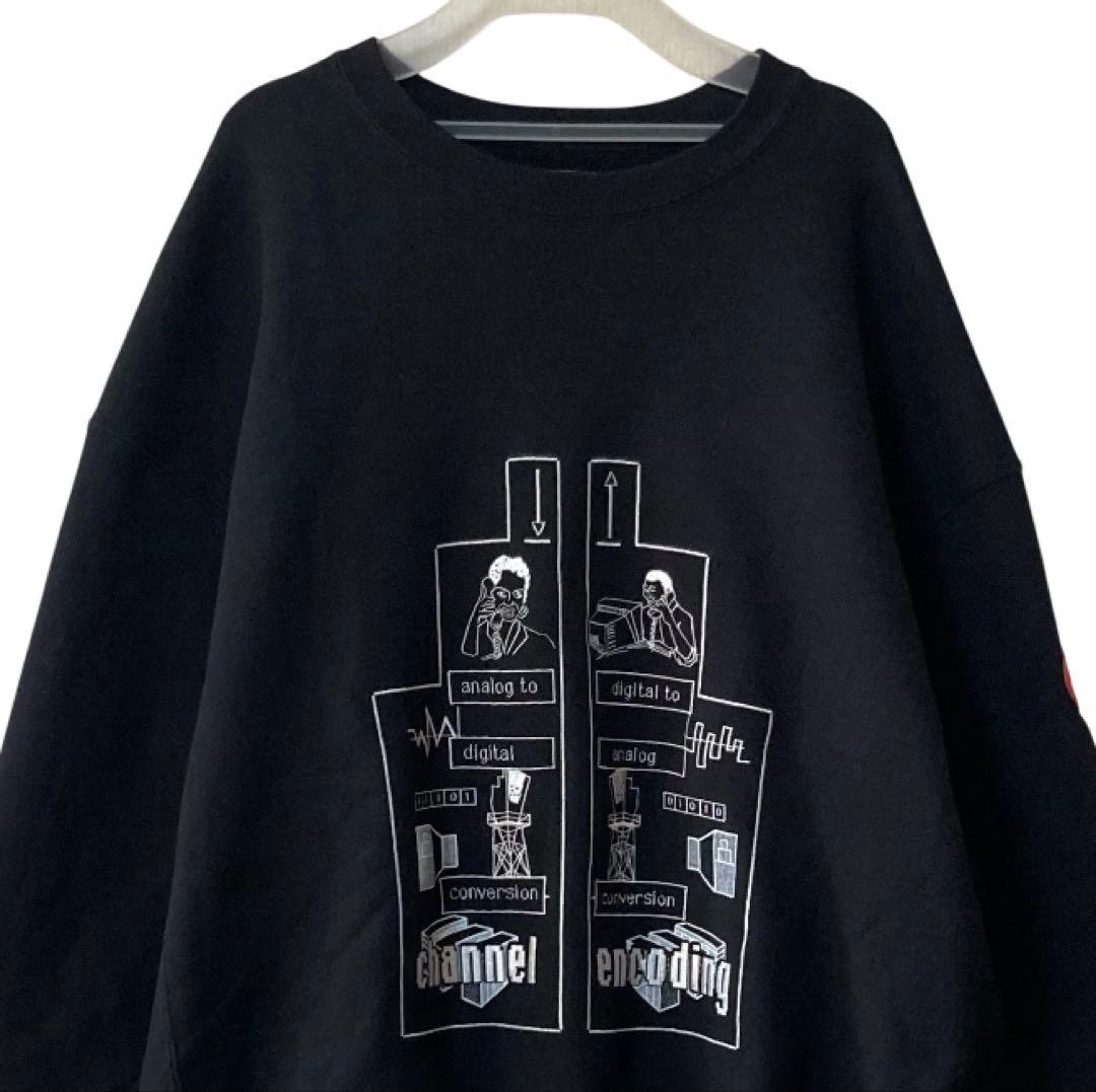 美品‼︎ C.E CAVEMPT スウェット トレーナー 刺繍 プリント ブラック